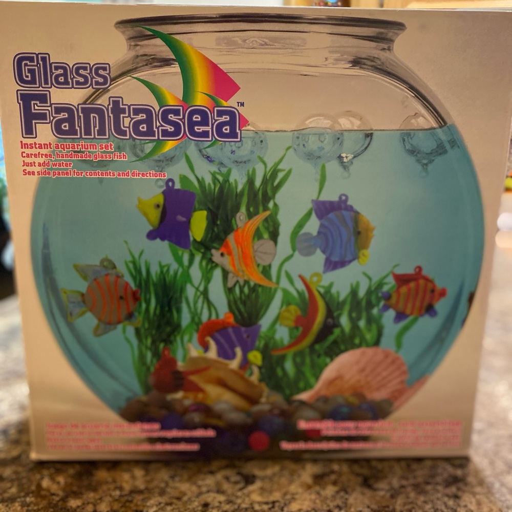 Vintage Glass FANTASEA aquarium complete
